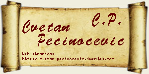 Cvetan Pečinoćević vizit kartica